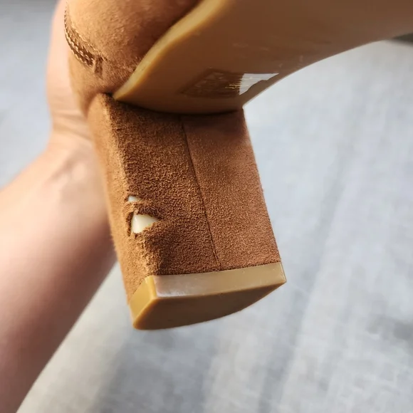 Stuart Weitzman Cappuccino Tieback Block Bootie - Size 7.5 *PLZ READ DESCRIPTION - Picture 12 of 13